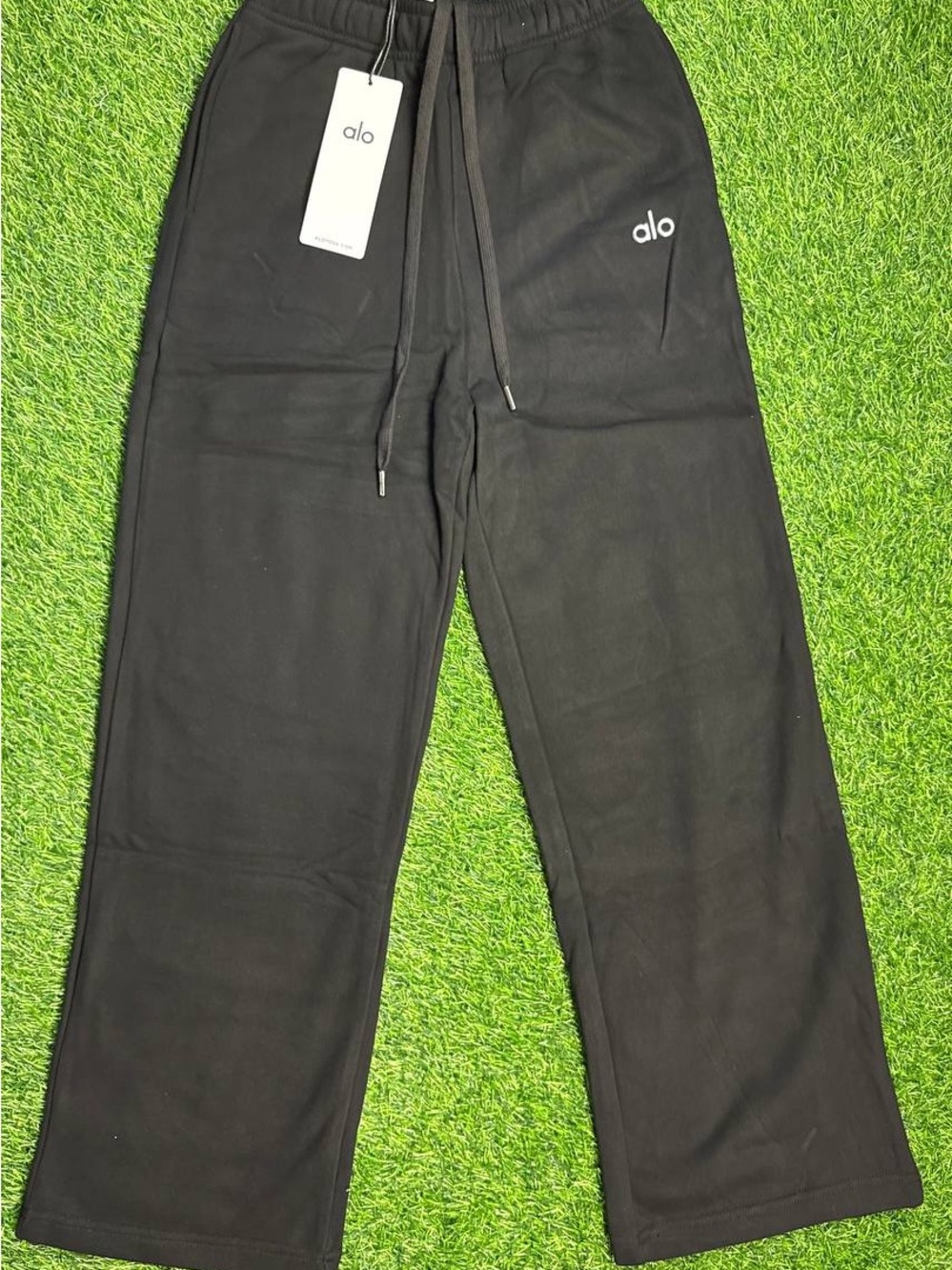 ALO Yoga Black Wide-Leg Jogger Sweatpants